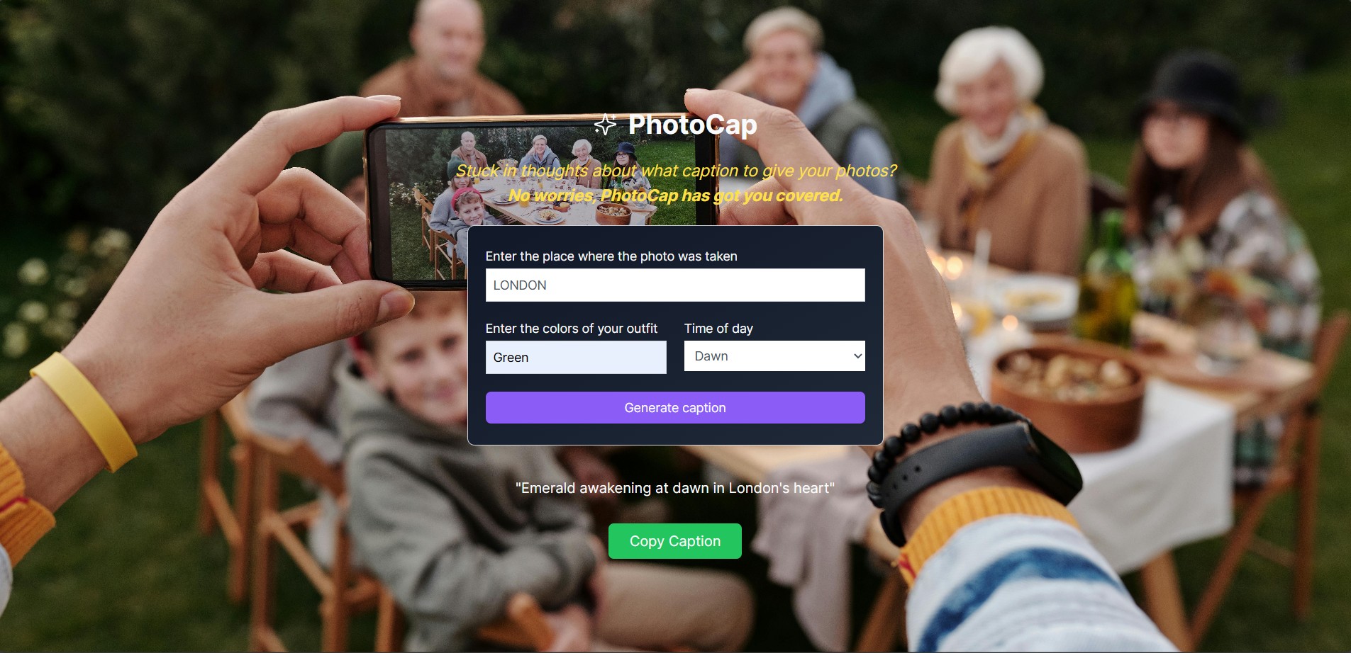PhotoCap – Generative AI Vision App